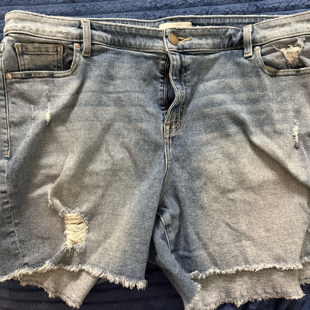 Lane Bryant Mid-Rise Girlfriend Denim Shorts